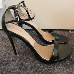 Aldo Black/Iridescent Strappy Heel